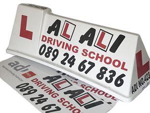 Lettered Driving School Roof Sign